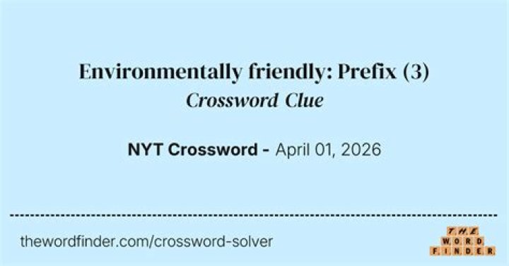 Environmentally friendly prefix